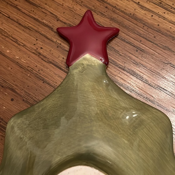 Pottery Barn Seasons Greetings Christmas tree plate - Picture 6 of 12